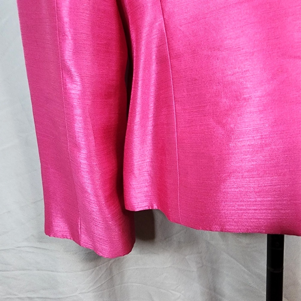 LE‎ SUIT Essentials Size 18 Shimmering Pink Barbiecore Special Occasion Blazer - Picture 8 of 13